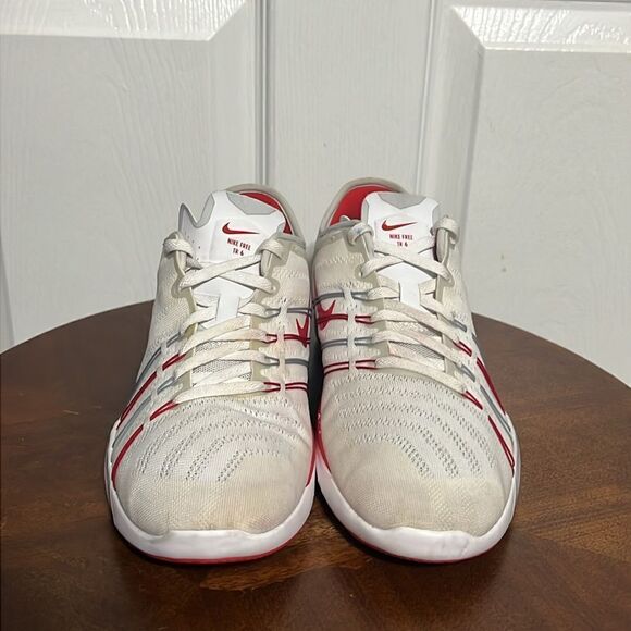 🔥🔥 NIKE Women's Free TR 6 Training Running Shoes White Red 833413-162 - GUC - Picture 4 of 16